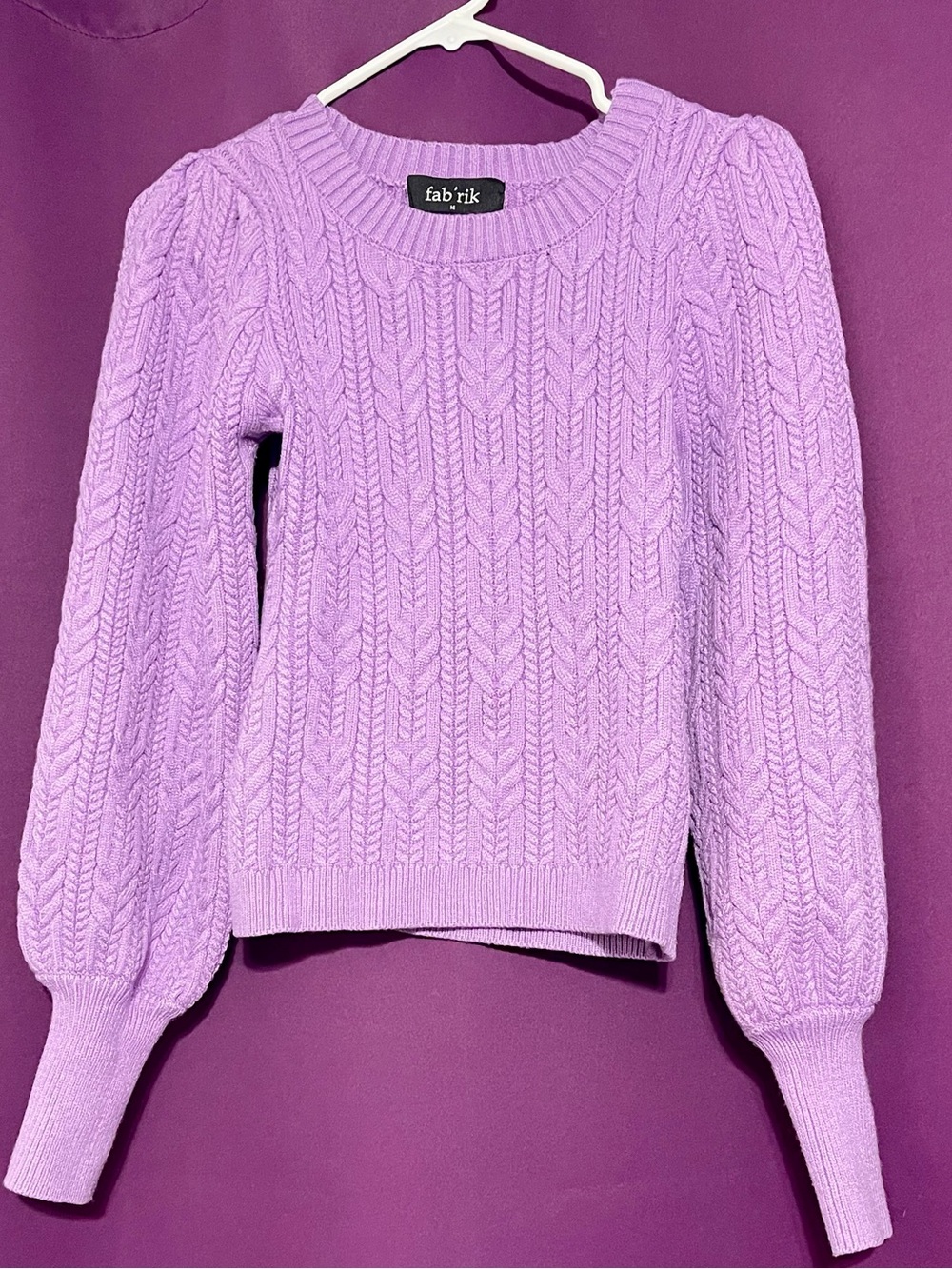 Lavender Puff Sleeve Pullover